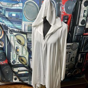 Swimsuits for All Women's Beach Sheer Light Cover Up Pockets & Hood Size 10/12